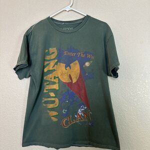 Wu-tang Clan T-shirt Mens Sz M Green Enter The Wu Rap Tee Chambers Hip Hop